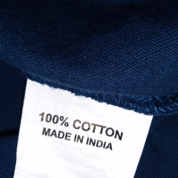 Kanva Fashion Cotton Pleated Dress Sleeveless Blue with Black Bow Size S - Picture 8 of 8